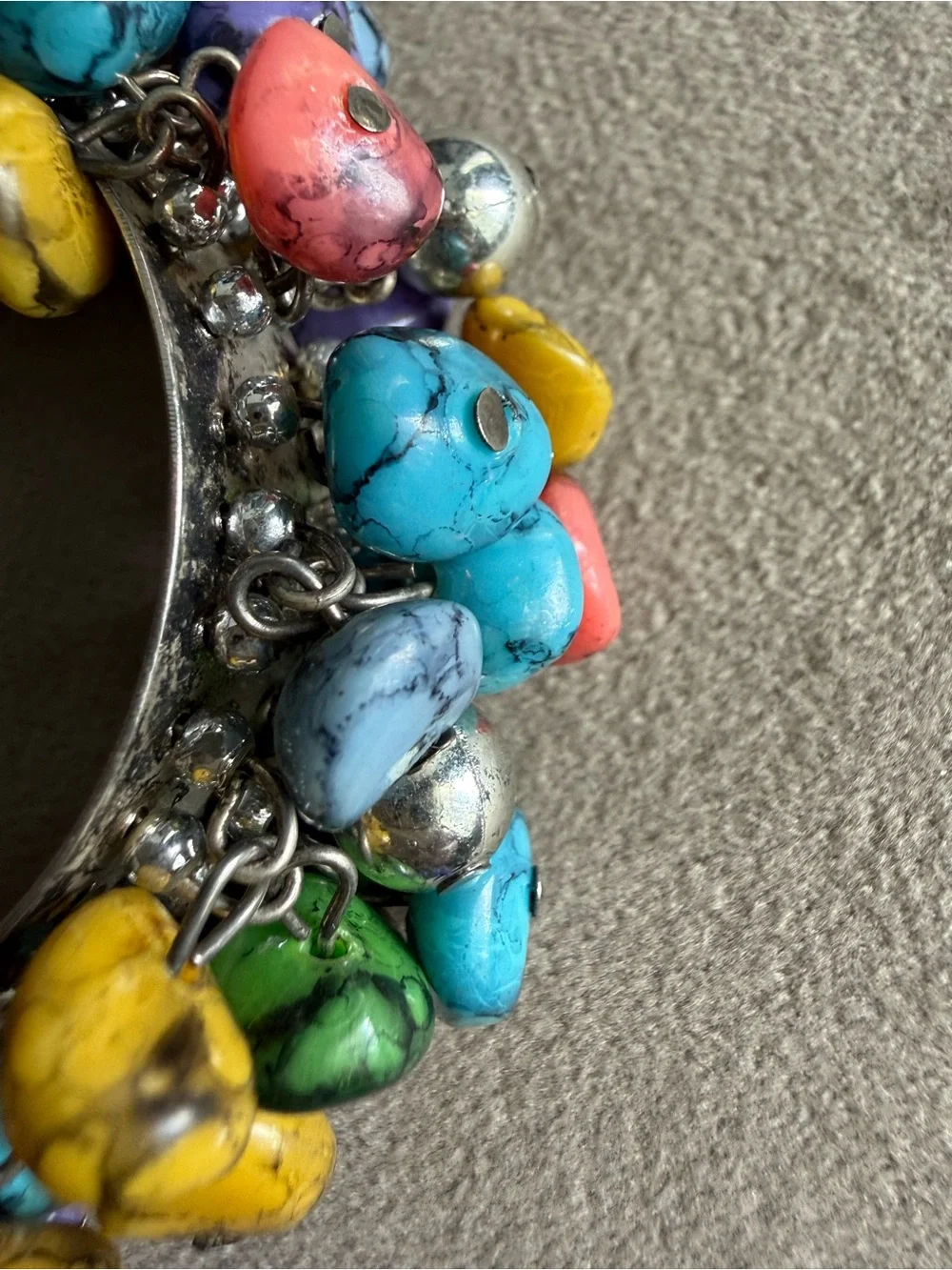 Colorful Multi-Stone Hoop Earrings – Vibrant Multicolor
